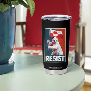 Resist Greenland Polar Bear Holding Flag Art Tumbler Cup Resistance Political TS11 Print Your Wear