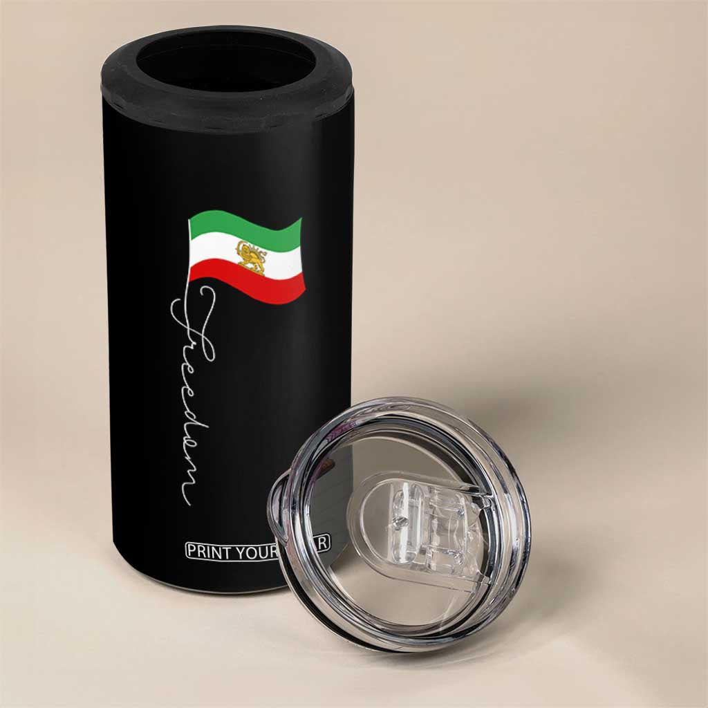 Persian Freedom 4 in 1 Can Cooler Tumbler Free Iran Proud Persian Iranian TS11 Print Your Wear