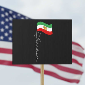 Persian Freedom Protest Sign Free Iran Proud Persian Iranian TS11 Horizontal 18" × 24" Black Print Your Wear