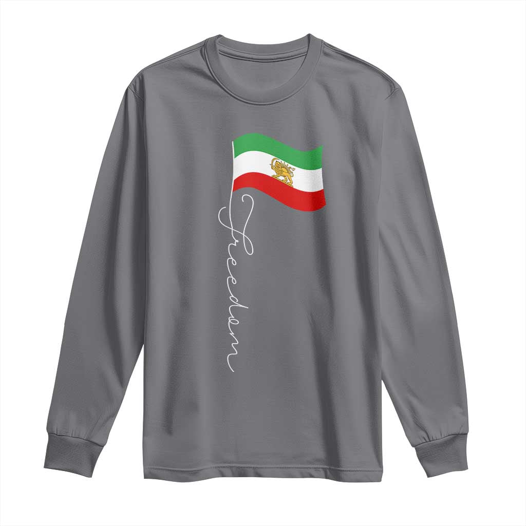 Persian Freedom Long Sleeve Shirt Free Iran Proud Persian Iranian TS11 Charcoal Print Your Wear