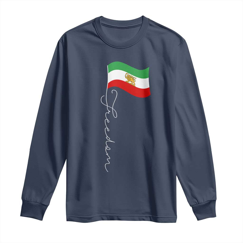 Persian Freedom Long Sleeve Shirt Free Iran Proud Persian Iranian TS11 Navy Print Your Wear