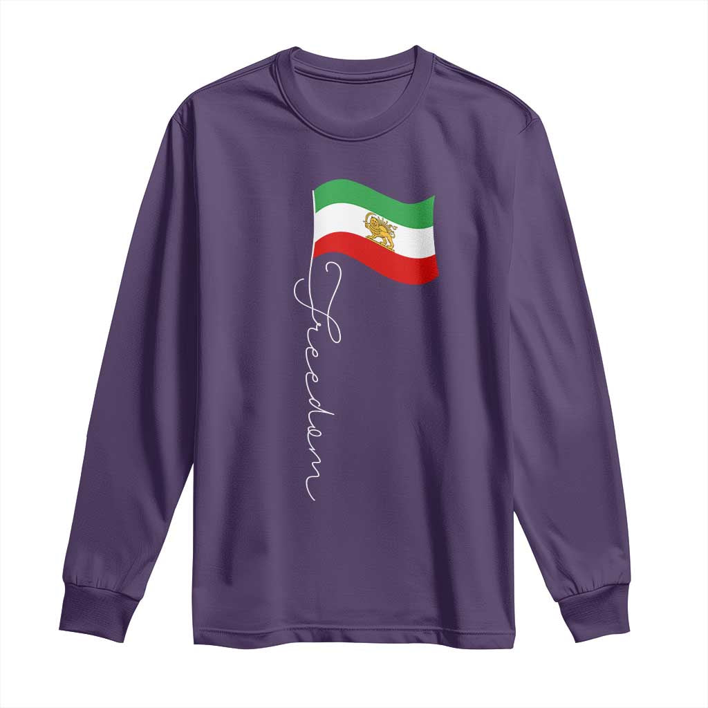 Persian Freedom Long Sleeve Shirt Free Iran Proud Persian Iranian TS11 Purple Print Your Wear