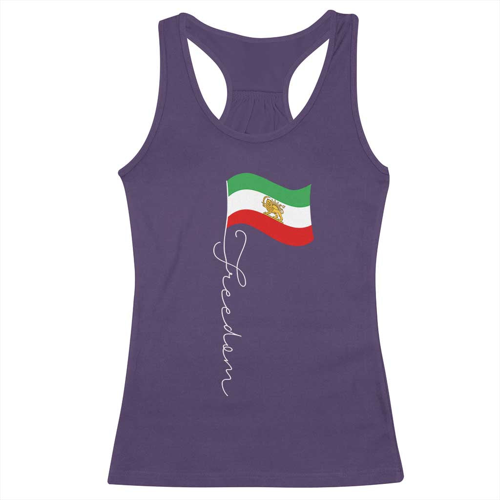 Persian Freedom Racerback Tank Top - Free Iran Proud Persian Iranian Solidarity Tee TS11 Purple Print Your Wear