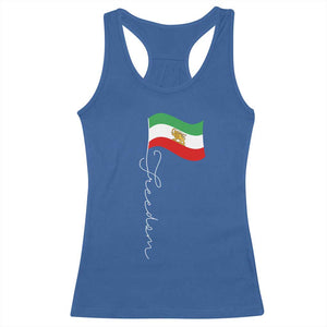 Persian Freedom Racerback Tank Top - Free Iran Proud Persian Iranian Solidarity Tee TS11 Royal Blue Print Your Wear
