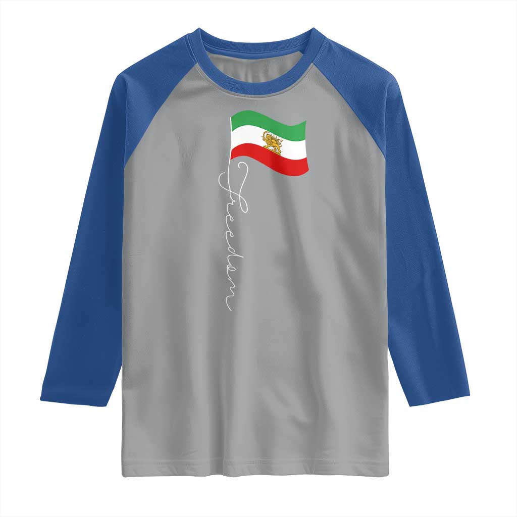 Persian Freedom Raglan Shirt Free Iran Proud Persian Iranian TS11 Sport Gray Royal Print Your Wear