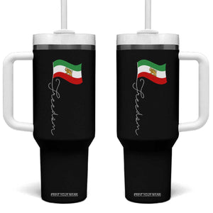 Persian Freedom Tumbler With Handle Free Iran Proud Persian Iranian TS11 One Size: 40 oz Black Print Your Wear