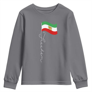 Persian Freedom Youth Sweatshirt Free Iran Proud Persian Iranian TS11 Charcoal Print Your Wear