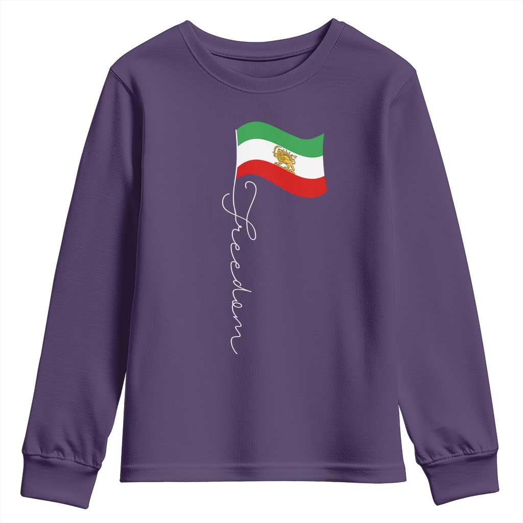 Persian Freedom Youth Sweatshirt Free Iran Proud Persian Iranian TS11 Purple Print Your Wear