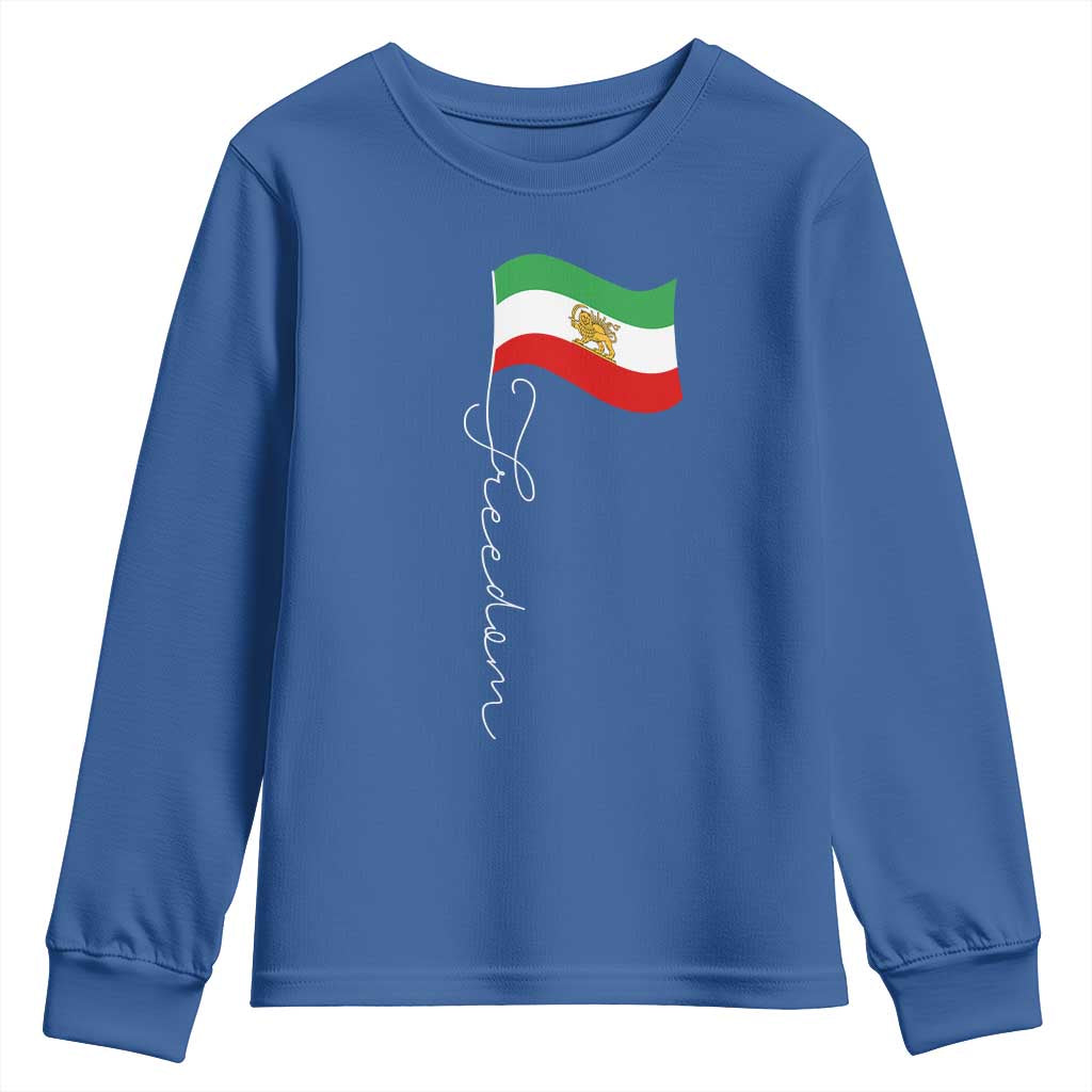 Persian Freedom Youth Sweatshirt Free Iran Proud Persian Iranian TS11 Royal Blue Print Your Wear