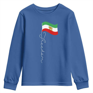 Persian Freedom Youth Sweatshirt Free Iran Proud Persian Iranian TS11 Royal Blue Print Your Wear