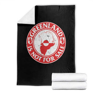 Greenland Is Not For Sale Throw Blanket Political Statement Arms of Greenland TS11 Black Print Your Wear