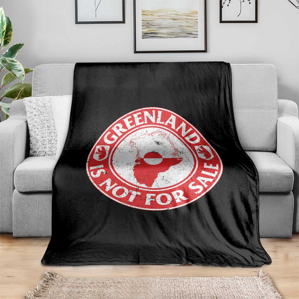 Greenland Is Not For Sale Throw Blanket Political Statement Arms of Greenland TS11 Print Your Wear
