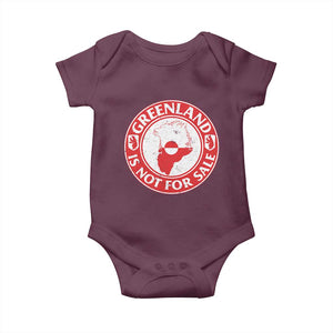 Greenland Is Not For Sale Baby Onesie Political Statement Arms of Greenland TS11 Maroon Print Your Wear