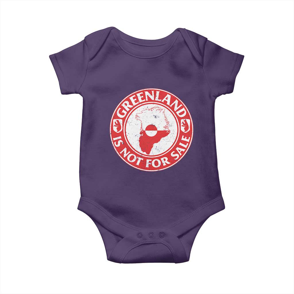 Greenland Is Not For Sale Baby Onesie Political Statement Arms of Greenland TS11 Purple Print Your Wear