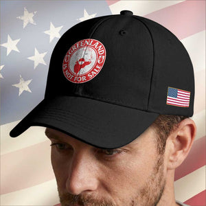 Greenland Is Not For Sale Baseball Cap Political Statement Arms of Greenland TS11 Print Your Wear