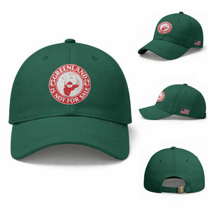 Greenland Is Not For Sale Baseball Cap Political Statement Arms of Greenland TS11 Baseball Cap Universal Fit Irish Green Print Your Wear