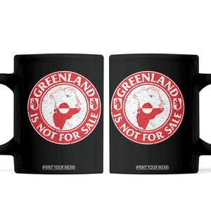 Greenland Is Not For Sale Coffee Mug Political Statement Arms of Greenland TS11 Black Print Your Wear