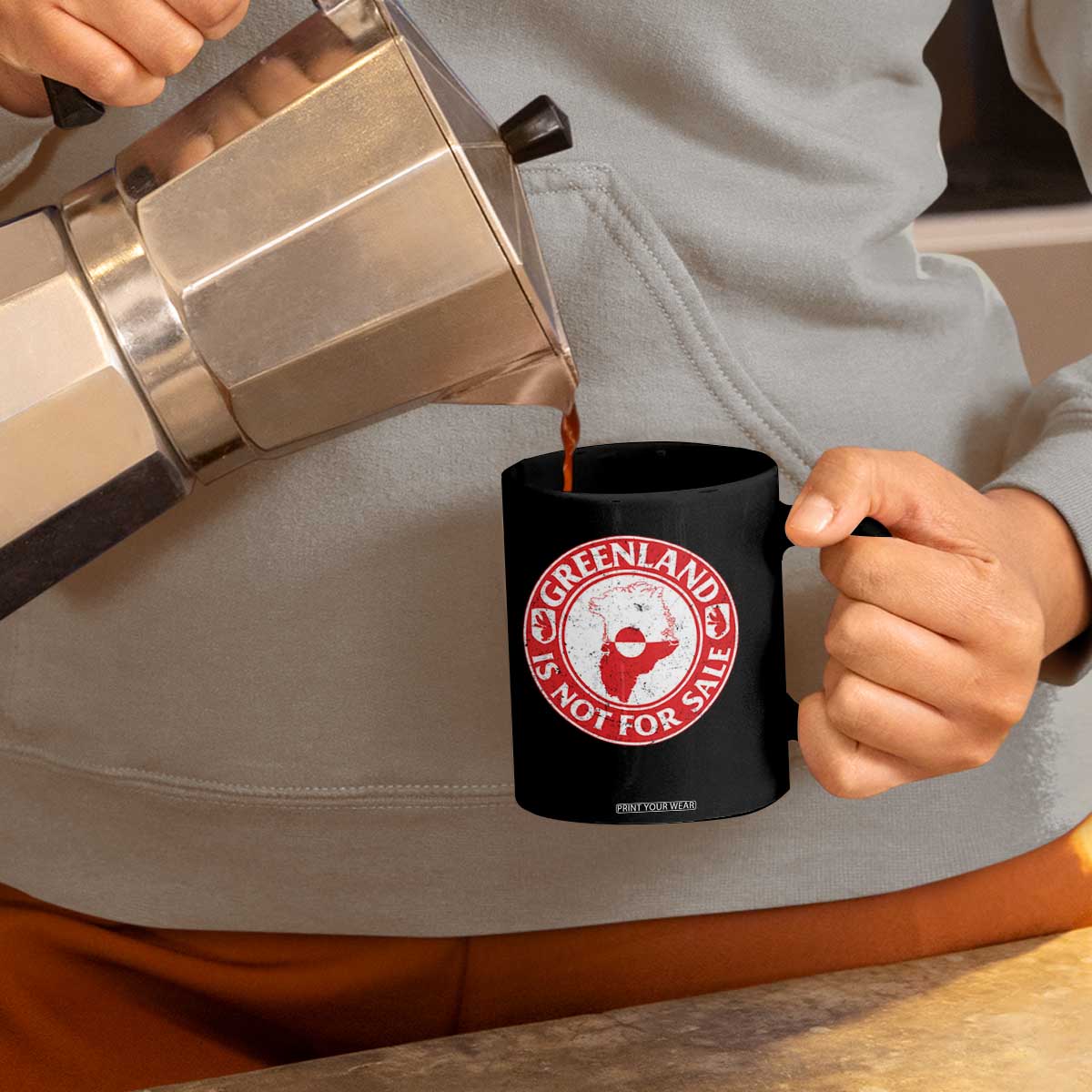 Greenland Is Not For Sale Coffee Mug Political Statement Arms of Greenland TS11 Print Your Wear