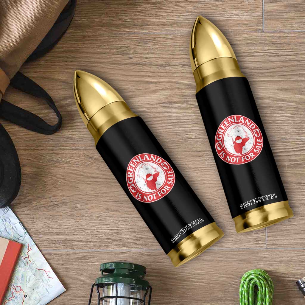 Greenland Is Not For Sale Bullet Tumbler Political Statement Arms of Greenland TS11 Print Your Wear