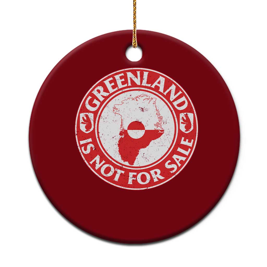 Greenland Is Not For Sale Ceramic Ornament Political Statement Arms of Greenland TS11 1pc Red Print Your Wear