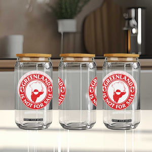 Greenland Is Not For Sale Glass Can Political Statement Arms of Greenland TS11 Print Your Wear