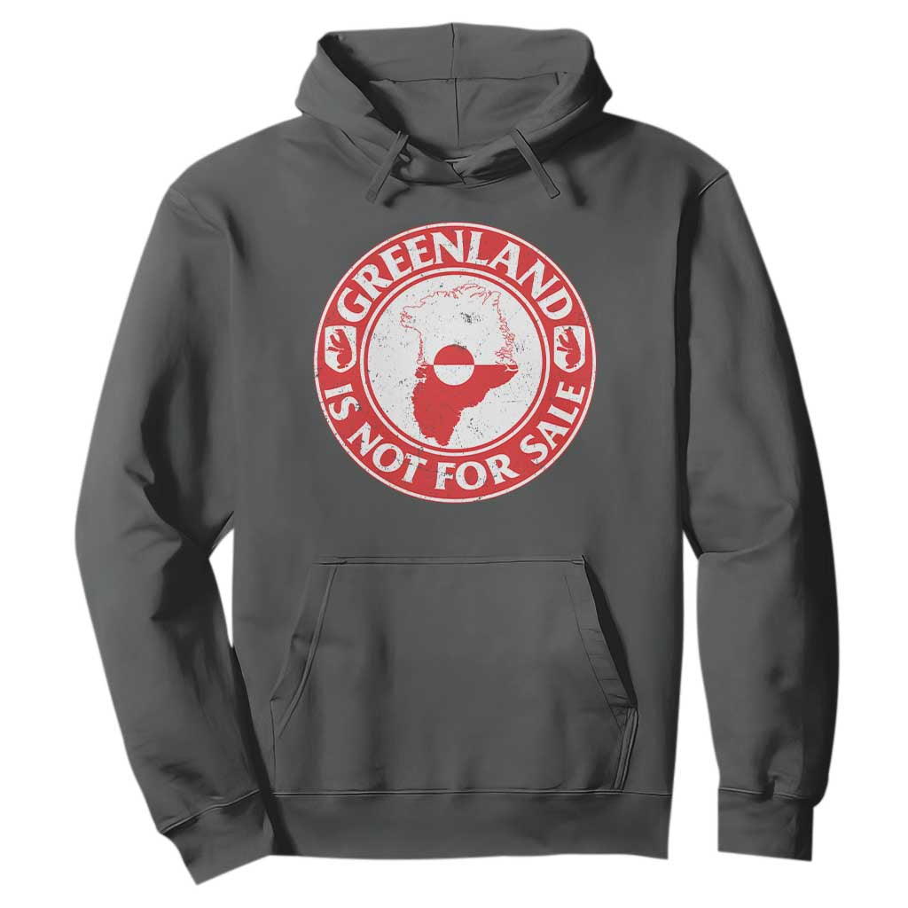 Greenland Is Not For Sale Hoodie Political Statement Arms of Greenland TS11 Dark Heather Print Your Wear