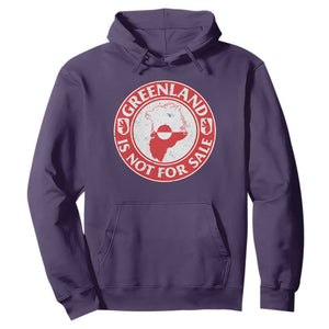Greenland Is Not For Sale Hoodie Political Statement Arms of Greenland TS11 Purple Print Your Wear