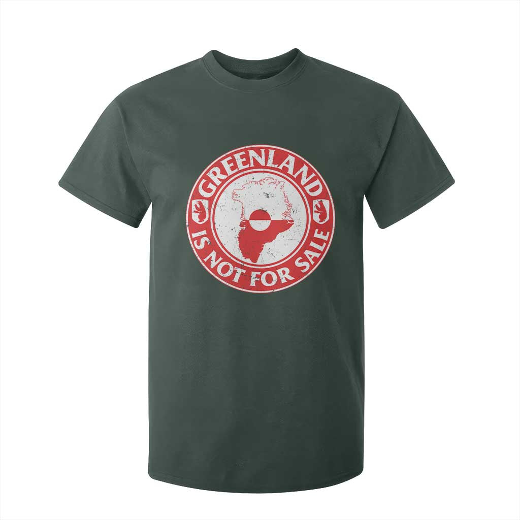 Greenland Is Not For Sale T Shirt For Kid Political Statement Arms of Greenland TS11 Dark Forest Green Print Your Wear