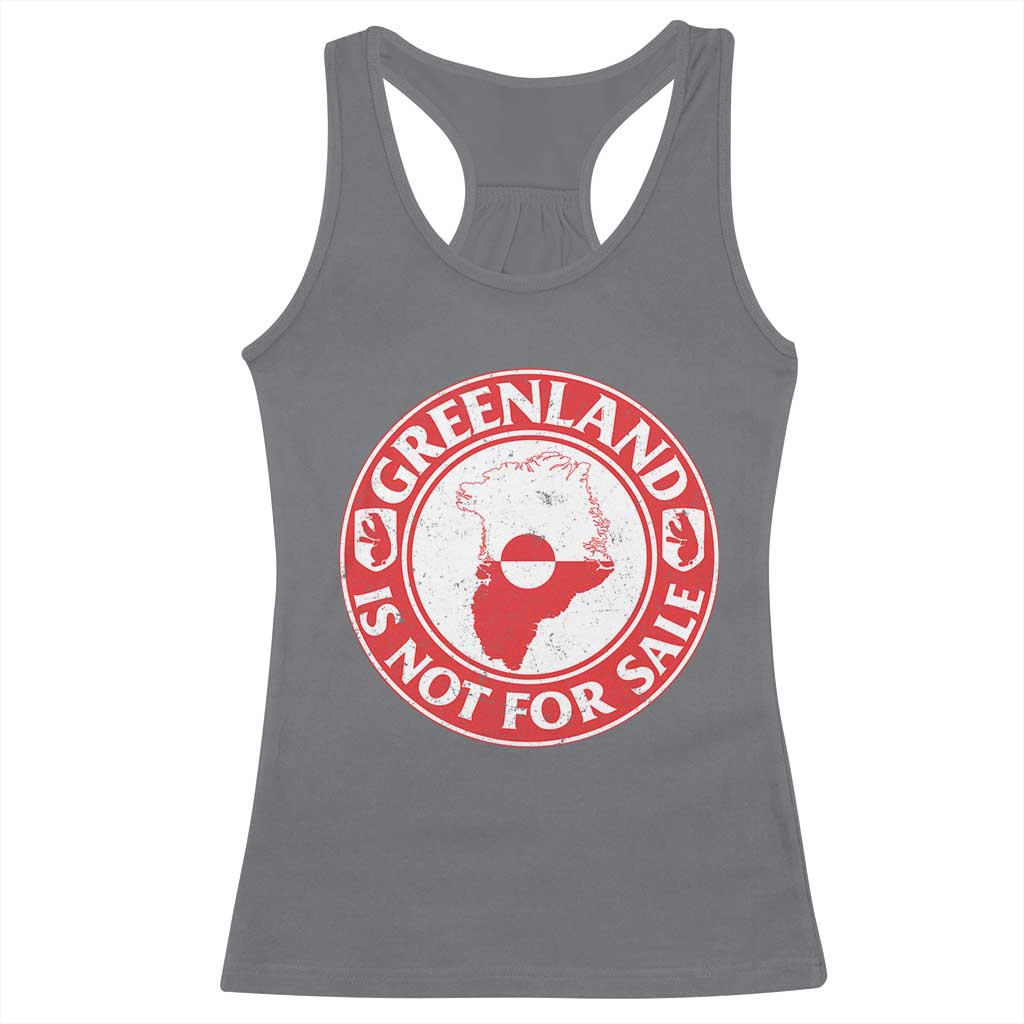 Greenland Is Not For Sale Racerback Tank Top Political Statement Arms of Greenland TS11 Charcoal Print Your Wear