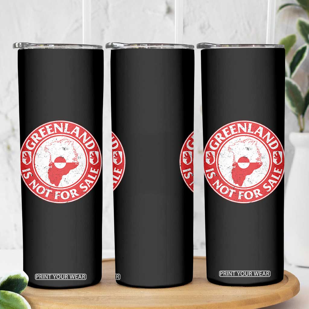 Greenland Is Not For Sale Skinny Tumbler Political Statement Arms of Greenland TS11 Print Your Wear