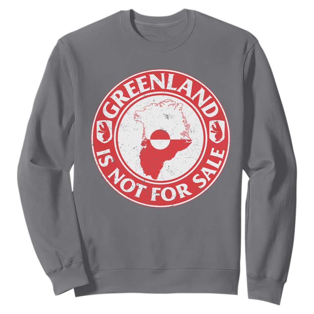 Greenland Is Not For Sale Sweatshirt Political Statement Arms of Greenland TS11 Charcoal Print Your Wear