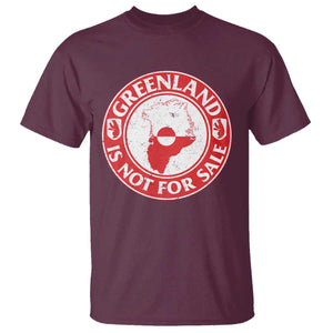 Greenland Is Not For Sale T Shirt Political Statement Arms of Greenland TS11 Maroon Print Your Wear
