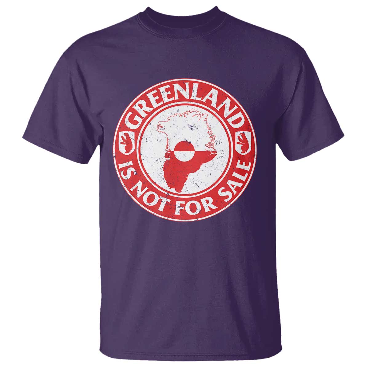 Greenland Is Not For Sale T Shirt Political Statement Arms of Greenland TS11 Purple Print Your Wear
