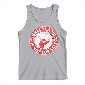 Greenland Is Not For Sale Tank Top Political Statement Arms of Greenland TS11 Athletic Heather Print Your Wear