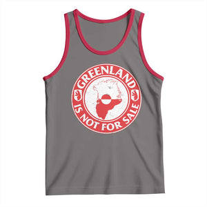 Greenland Is Not For Sale Tank Top Political Statement Arms of Greenland TS11 Deep Heather Red Print Your Wear