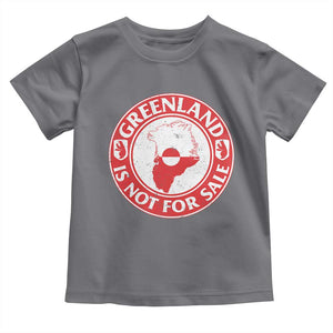 Greenland Is Not For Sale Toddler T Shirt Political Statement Arms of Greenland TS11 Charcoal Print Your Wear