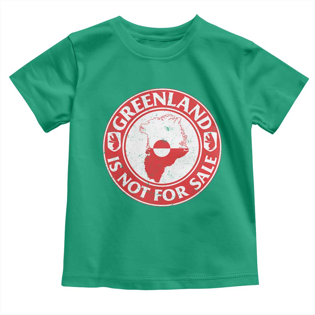 Greenland Is Not For Sale Toddler T Shirt Political Statement Arms of Greenland TS11 Irish Green Print Your Wear