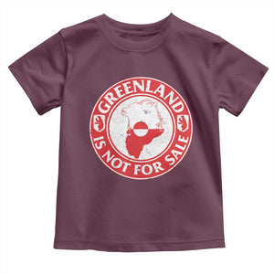 Greenland Is Not For Sale Toddler T Shirt Political Statement Arms of Greenland TS11 Maroon Print Your Wear