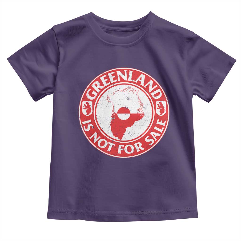 Greenland Is Not For Sale Toddler T Shirt Political Statement Arms of Greenland TS11 Purple Print Your Wear