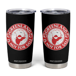 Greenland Is Not For Sale Tumbler Cup Political Statement Arms of Greenland TS11 Black Print Your Wear