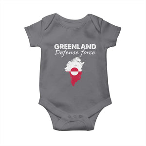 Greenland Defense Force Baby Onesie Political Statement Greenland Policy TS11 Charcoal Print Your Wear