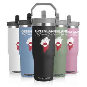 Greenland Defense Force Flip Straw Tumbler Political Statement Greenland Policy TS11 Print Your Wear
