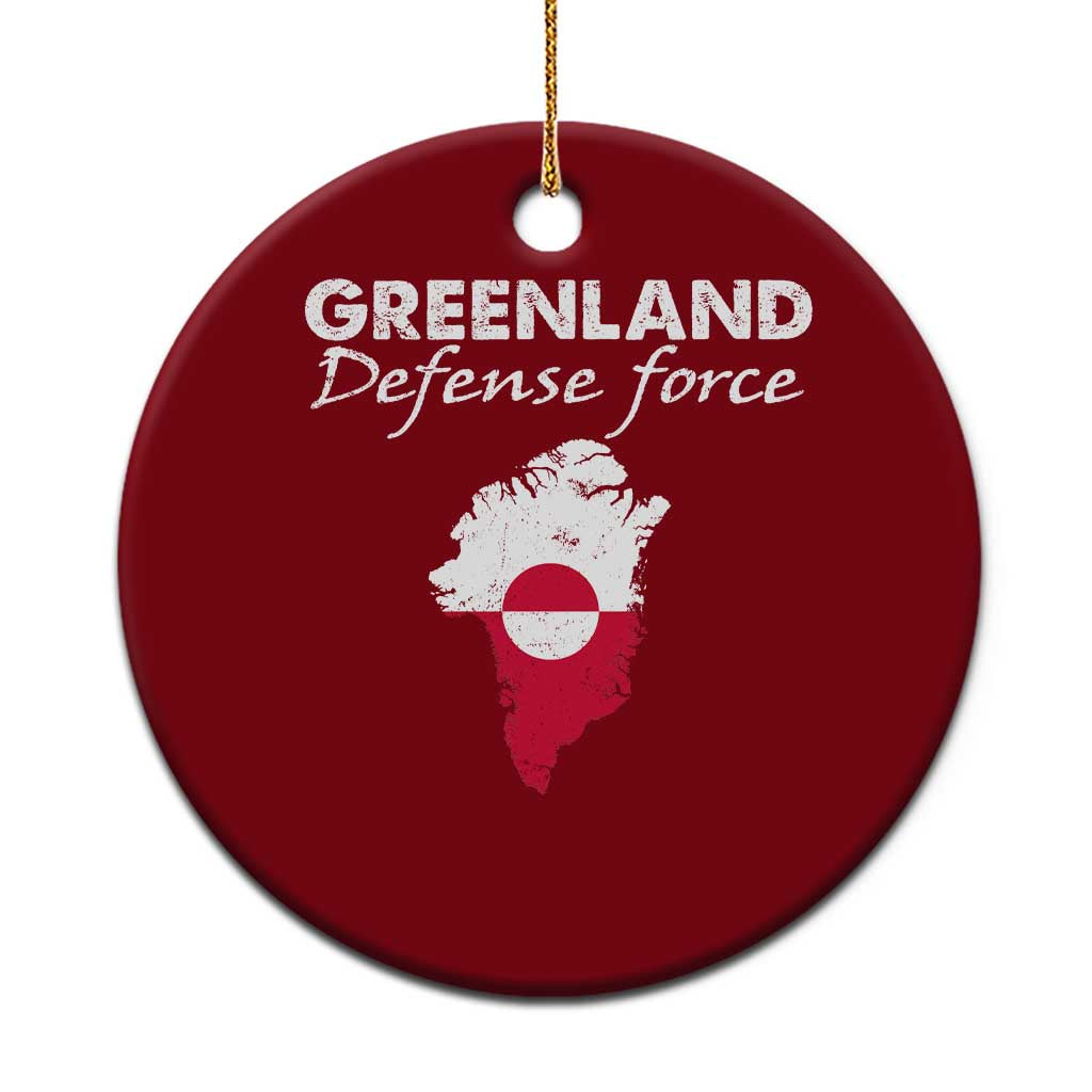 Greenland Defense Force Ceramic Ornament Political Statement Greenland Policy TS11 1pc Red Print Your Wear