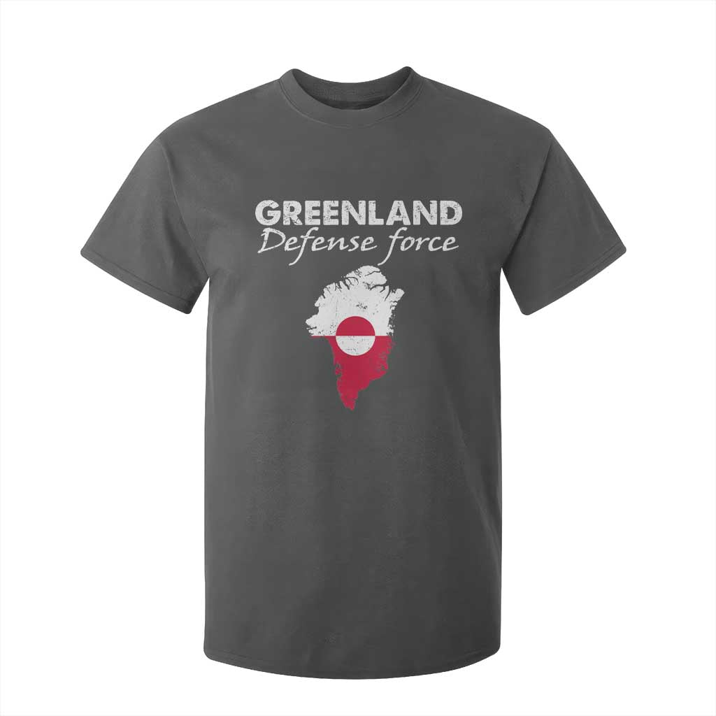 Greenland Defense Force T Shirt For Kid Political Statement Greenland Policy TS11 Dark Heather Print Your Wear
