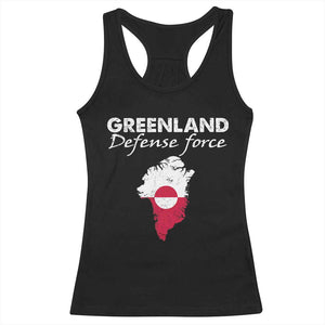 Greenland Defense Force Racerback Tank Top Political Statement Greenland Policy TS11 Black Print Your Wear