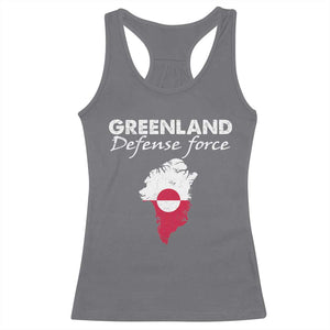 Greenland Defense Force Racerback Tank Top Political Statement Greenland Policy TS11 Charcoal Print Your Wear