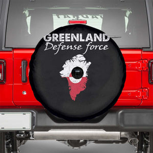 Greenland Defense Force Spare Tire Cover Political Statement Greenland Policy TS11 Black Print Your Wear
