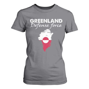 Greenland Defense Force T Shirt For Women Political Statement Greenland Policy TS11 Charcoal Print Your Wear