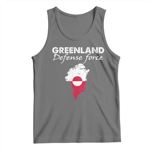 Greenland Defense Force Tank Top Political Statement Greenland Policy TS11 Black Heather Print Your Wear