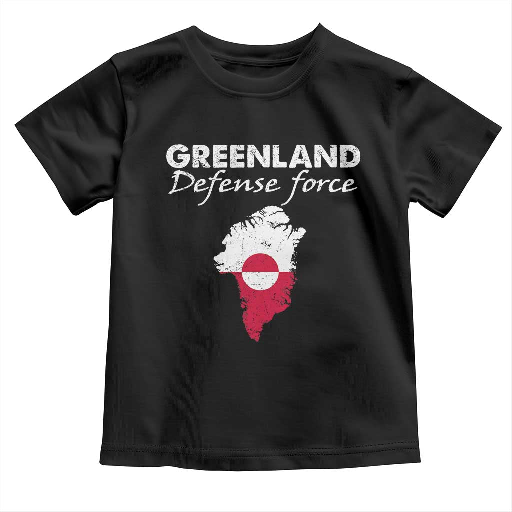 Greenland Defense Force Toddler T Shirt Political Statement Greenland Policy TS11 Black Print Your Wear